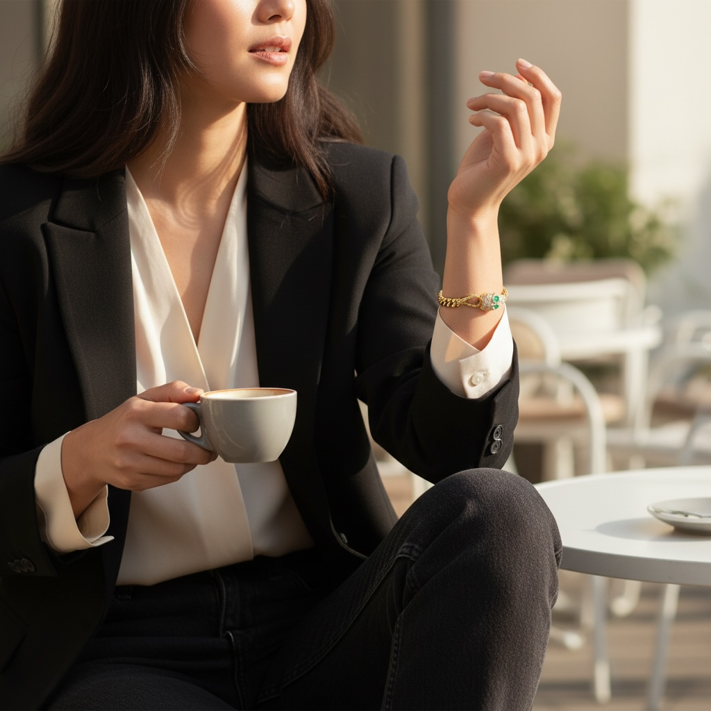 Pulsera con diseño en forma de serpiente