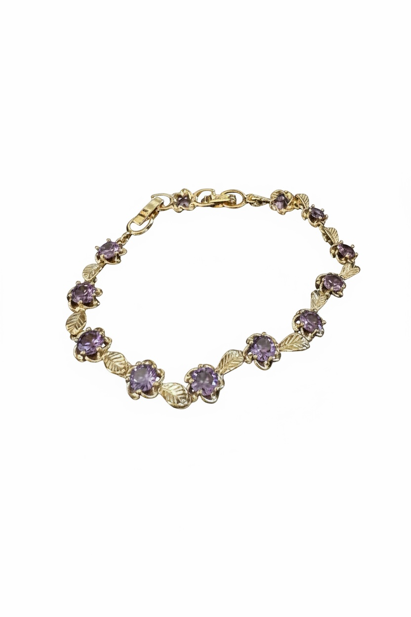 Pulsera de eslabones con diseño floral