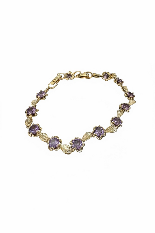 Pulsera de eslabones con diseño floral