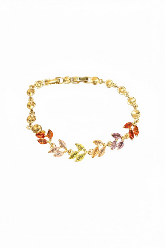 Pulsera multicolor de piedras preciosas de turmalina