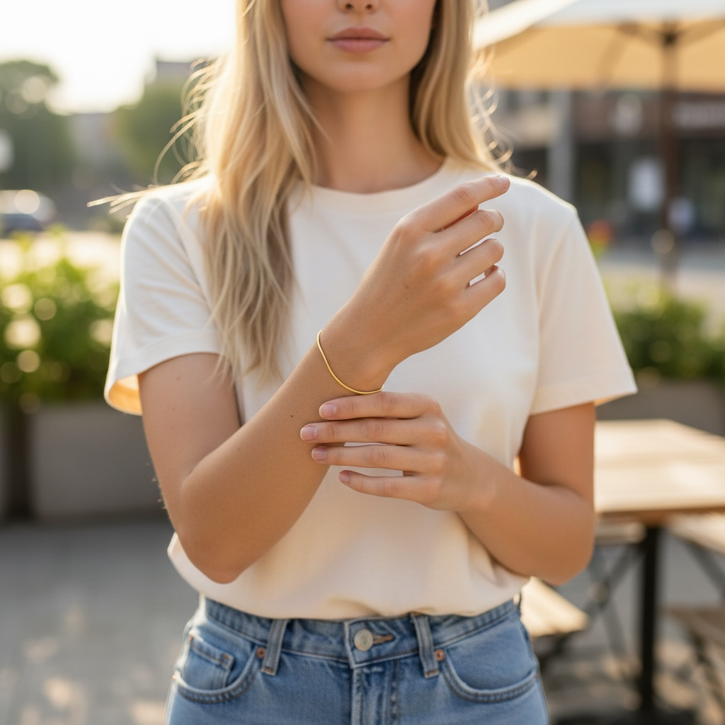 Pulsera delgado estilo serpiente