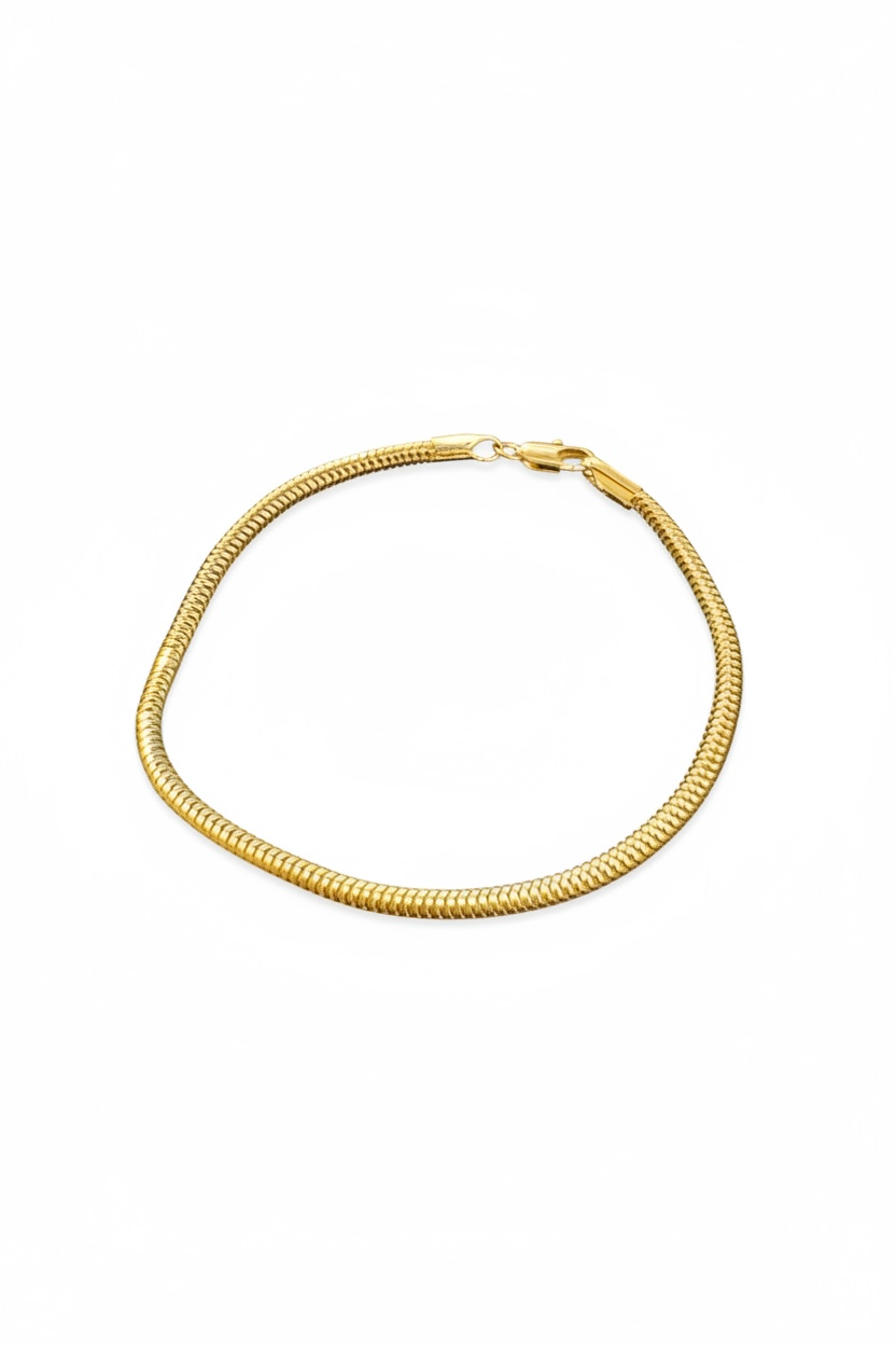 Pulsera es una cadena de serpiente clásica
