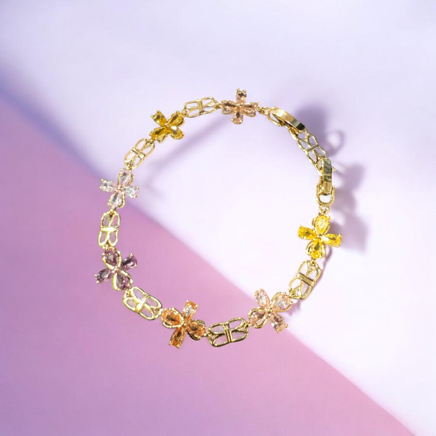 Pulsera floral multicolor