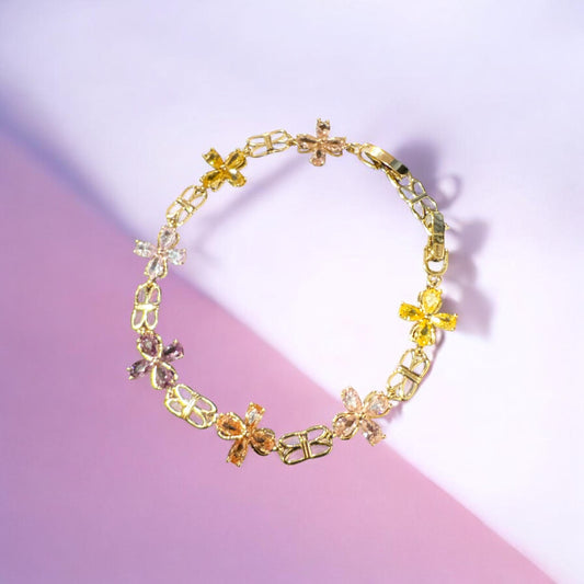 Pulsera floral multicolor