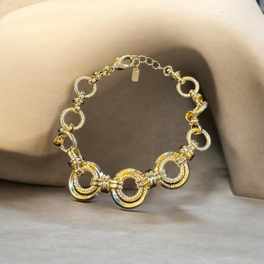 Pulsera de eslabones circulares