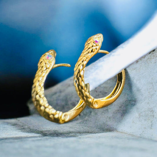 Arracadas en forma de serpiente